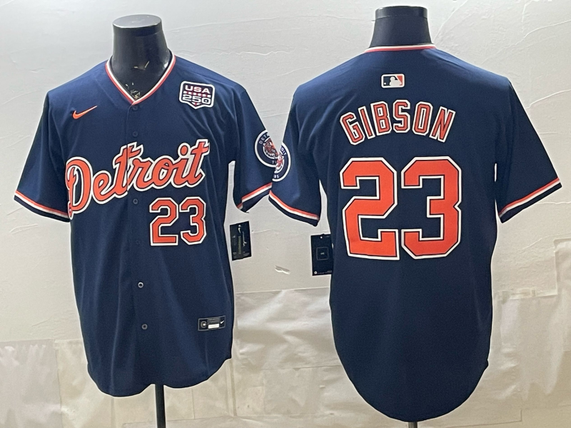 Men Detroit Tigers #23 Gibson blue Nike 2026 MLB Jersey 0409003